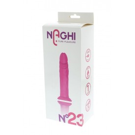 Розовый вибратор NAGHI NO.23 RECHARGEABLE VIBRATOR - 17 см.